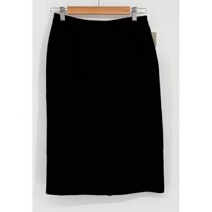 Kasper ASL Womens Black Pencil Solid Career Office Business Sz 6 NEW